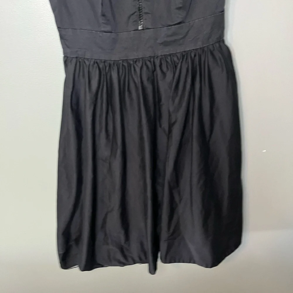 Kate Spade Zip Front Collared Black Dress